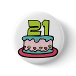 21 Year Old Birthday Cake Pin