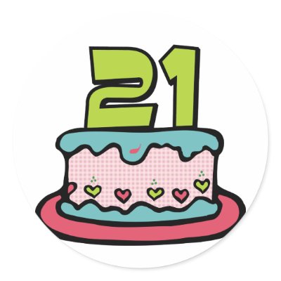 21 Year Old Birthday Cake Sticker by Birthday_Bash