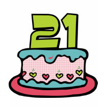 21 Year Old Birthday Cake t-shirts