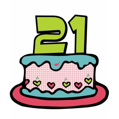 21 Year Old Birthday Cake t-shirts