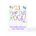 21 Year Olds Rock ! cards