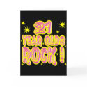 21 Year Olds Rock! (Pink) Greeting Card
