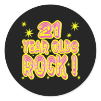 21 Year Olds Rock! (Pink) Sticker
