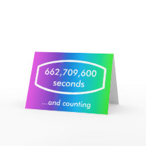 21 years old / 21st birthday (seconds) cards