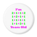 21 Years Old Magenta Gr Fridge Magnet