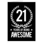 21st Birthday (21 Years Of Being Awesome) Card