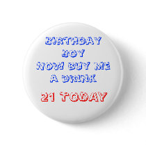 21st Birthday Badge Pins