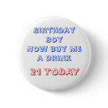 21st Birthday Badge Pins