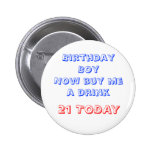 21st Birthday Badge Pins