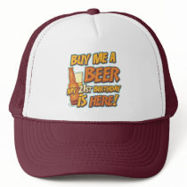 21st Birthday Beer Mesh Hats
