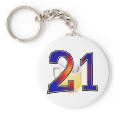 21st birthday beer key chains by funbirthday