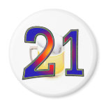21st birthday beer magnets