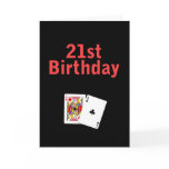 21st Birthday Black Jack Card