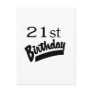 21st Birthday Black Postcards
