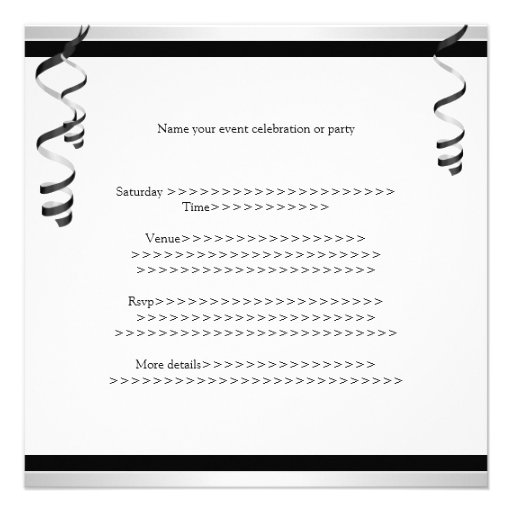 21st Birthday Black Silver White Balloons Custom Invitation