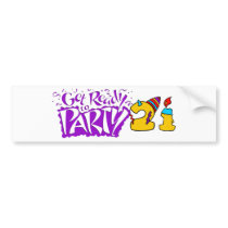 21st Birthday bumper stickers