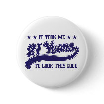 21st Birthday Button