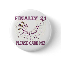 21st Birthday Pinback Button
