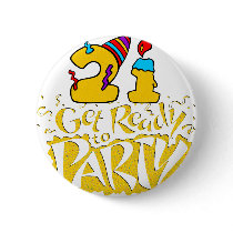 21st Birthday Button