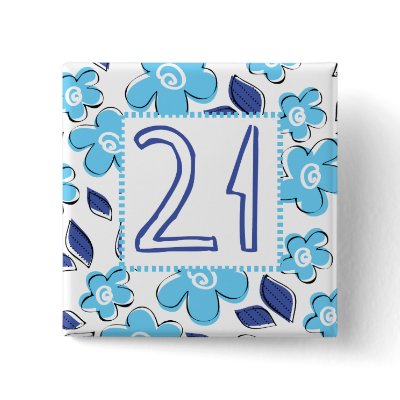 21st Birthday Pinback button