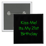 21st Birthday Buttons
