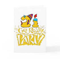 21st Birthday Greeting Card