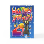 21st Birthday Card, Happy Birthday