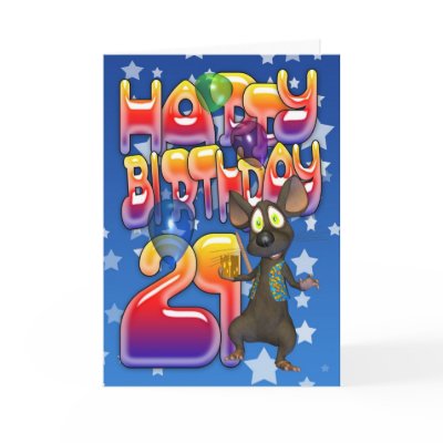 21st Birthday Card, Happy Birthday
