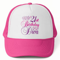21st Birthday Diva Mesh Hat