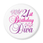 21st Birthday Diva Magnet