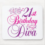 21st Birthday Diva Mouse Pads