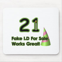 21st Birthday Fak I.D. Mouse Pad