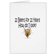 21st Birthday Gifts 21 Beers for 21 Years Card