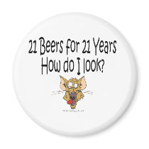 21st Birthday Gifts 21 Beers for 21 Years magnets by 21stbirthdaygifts 21st Birthday Gifts 21 Beers for 21 Years magnets