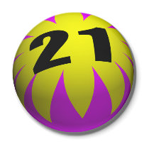 21st Birthday Gifts, Beach Ball 21! magnets by 50thbirthdaygifts 21st Birthday Gifts, Beach Ball 21! magnets