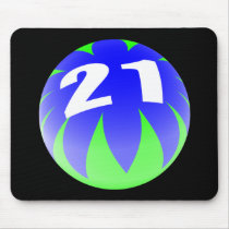 21st Birthday Gifts, Beach Ball 21! mousepads