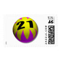 21st Birthday Gifts, Beach Ball 21! postage