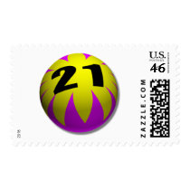 21st Birthday Gifts, Beach Ball 21! postage