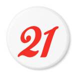 21st Birthday Gifts Refrigerator Magnet