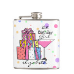 21st Birthday Girl- Flasks