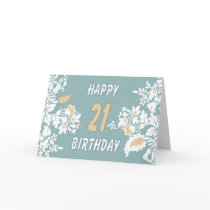 21st birthday greeting card