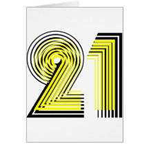21st Birthday Greeting Card