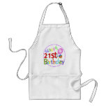 21st birthday greetings aprons