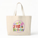 21st birthday greetings tote bag
