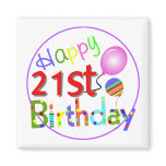 21st birthday greetings magnet