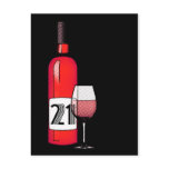 21st birthday : halftone comic invitations postcard