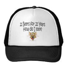 21st Birthday hats 21 Beers for 21 Years