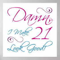 21st Birthday Humor Poster