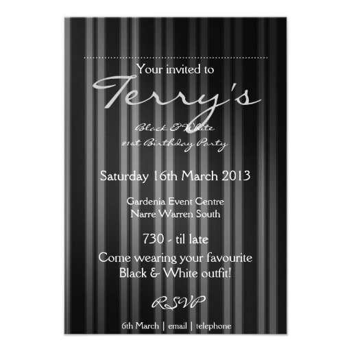 21st Birthday Invitations
