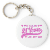21st Birthday Key Chain